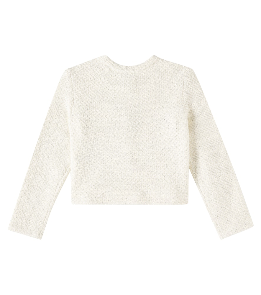 SELF-PORTRAIT SEQUINED COTTON-BLEND CARDIGAN