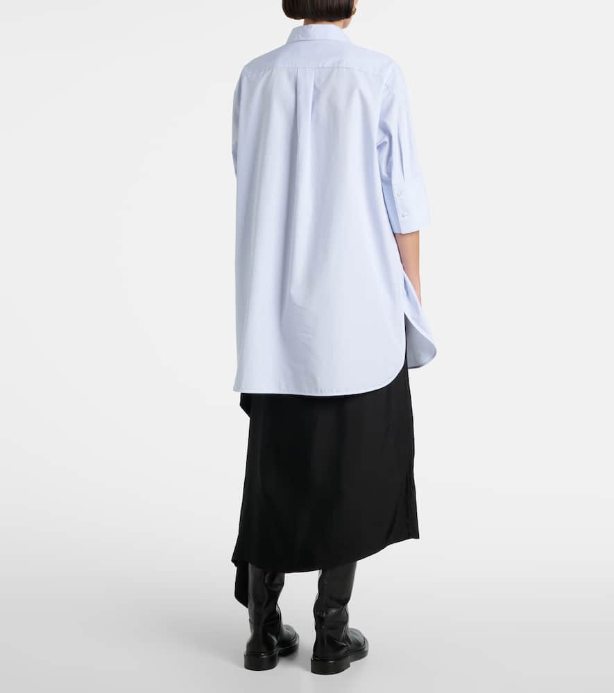 Jil Sander Friday Cotton Poplin Shirt In Blue