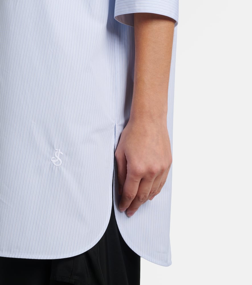 Jil Sander Friday Cotton Poplin Shirt In Blue
