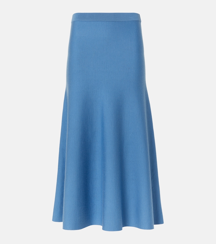 Freddie wool, cashmere, and silk midi skirt