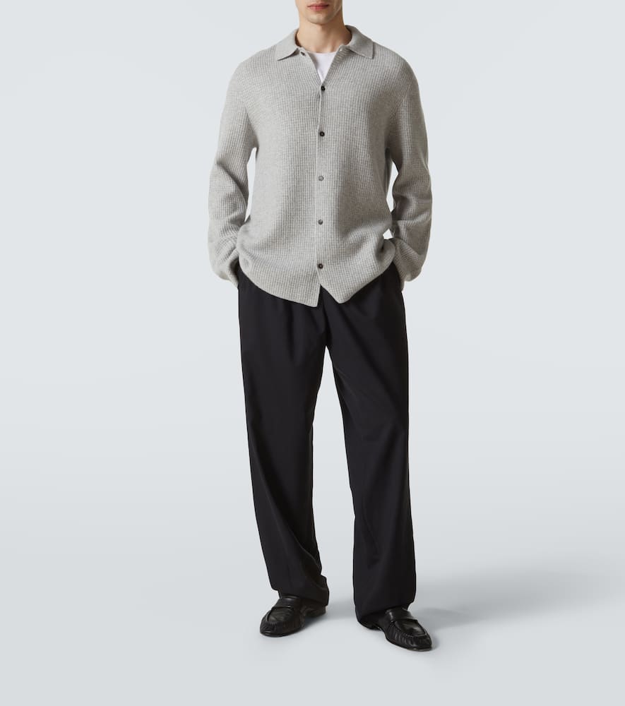 The Row Barkley Wool And Cashmere Jacket In Grey
