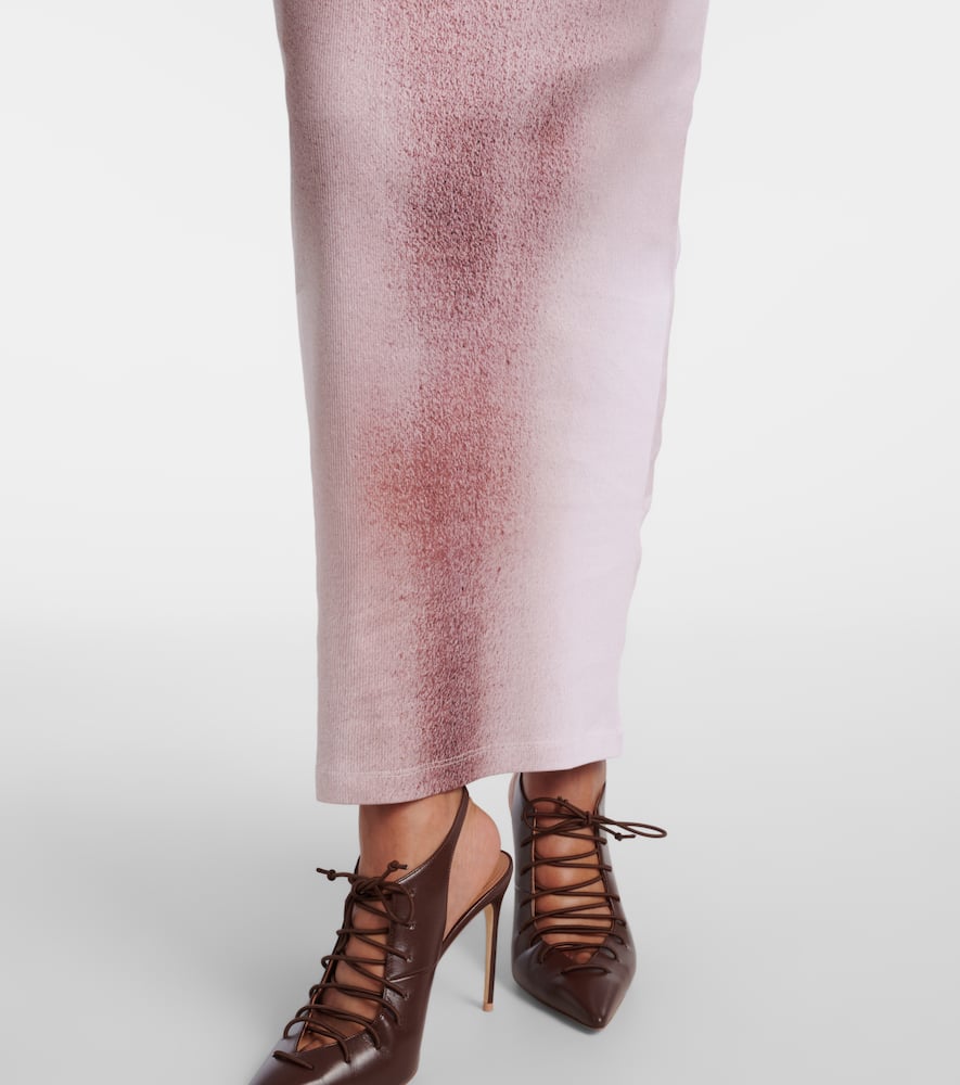 Shop Jean Paul Gaultier Trompe L'oeil Cotton-blend Maxi Dress In Pink