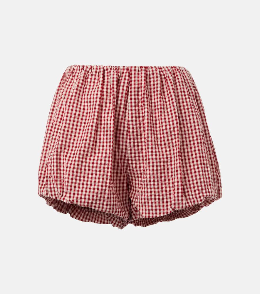 Aurelia gingham cotton shorts