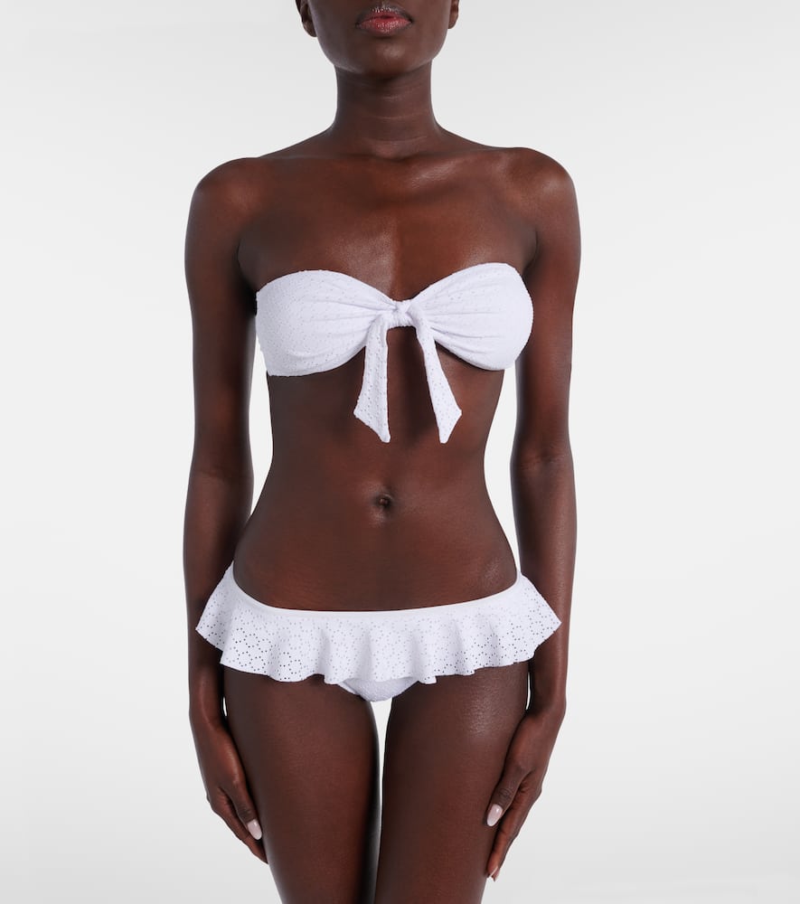 Melissa Odabash India Ruffled Bikini Bottoms In White