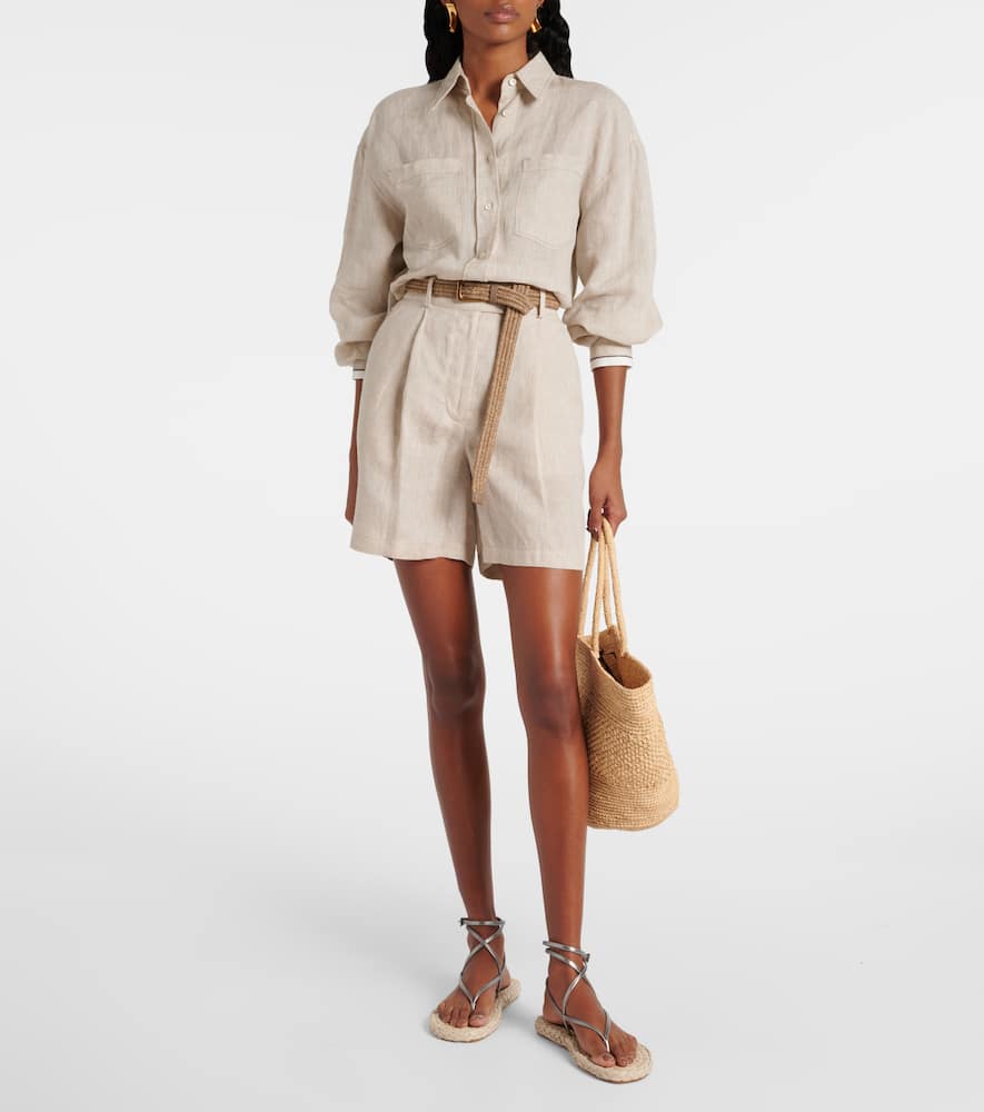 Paris Texas Hydra Metallic Leather And Raffia Sandals