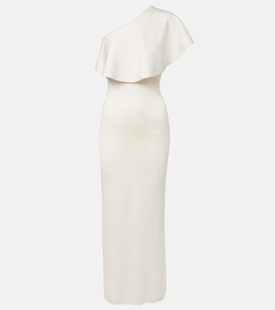 Vivi ruffled one-shoulder gown