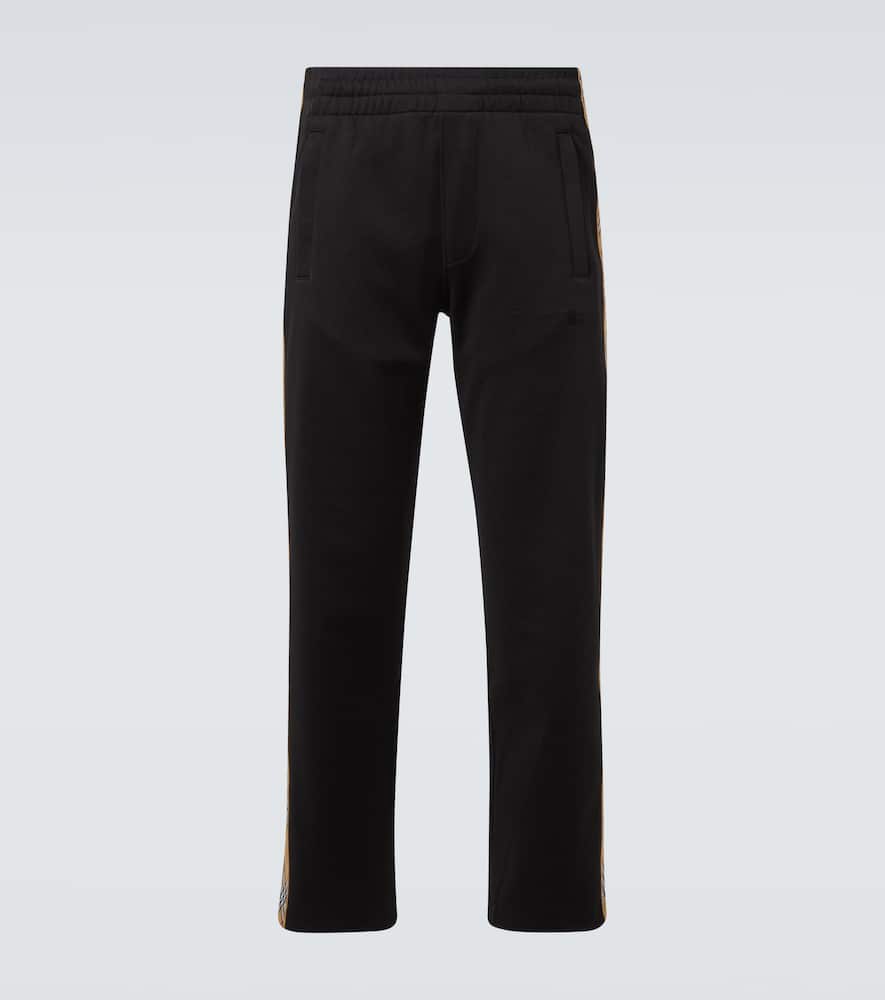 Burberry Check cotton-blend jersey track pants