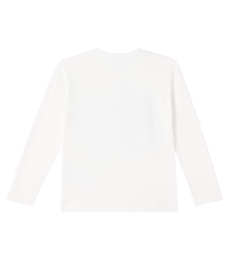Monnalisa X Disney Embellished Cotton-blend T-shirt In White
