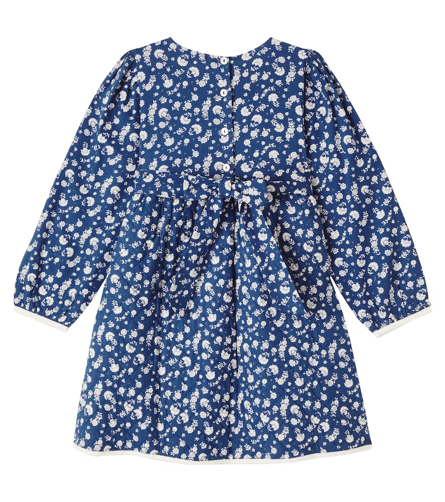 Bebe Organic Amari Floral Cotton Dress In Blue