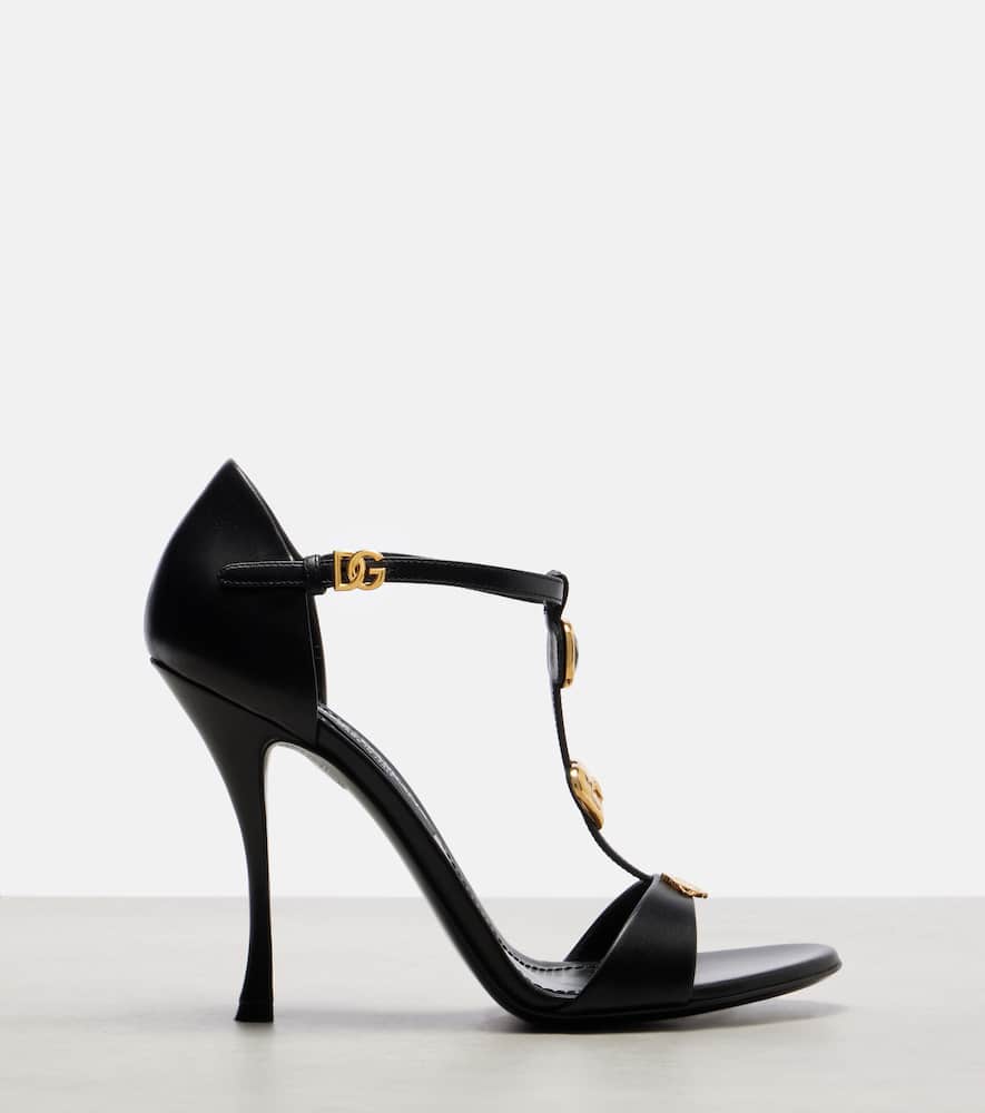 Dolce & Gabbana Embellished Sandals In Black
