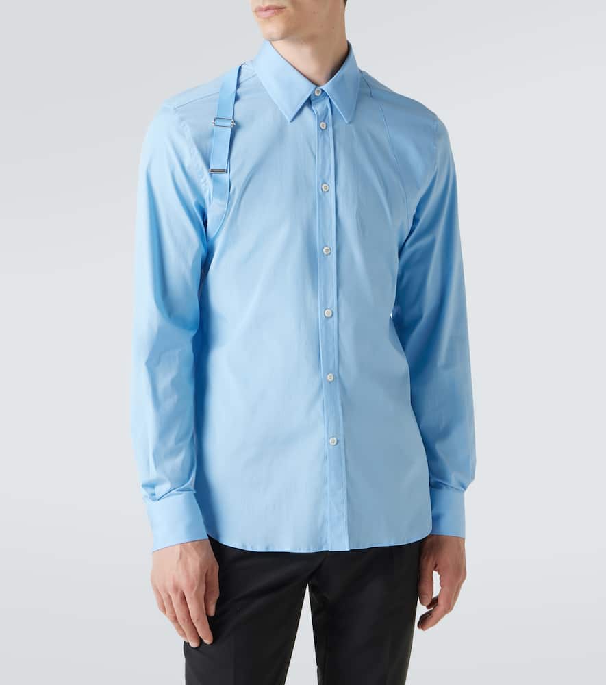 Alexander Mcqueen Slim-fit Harness-detailed Stretch-cotton Shirt