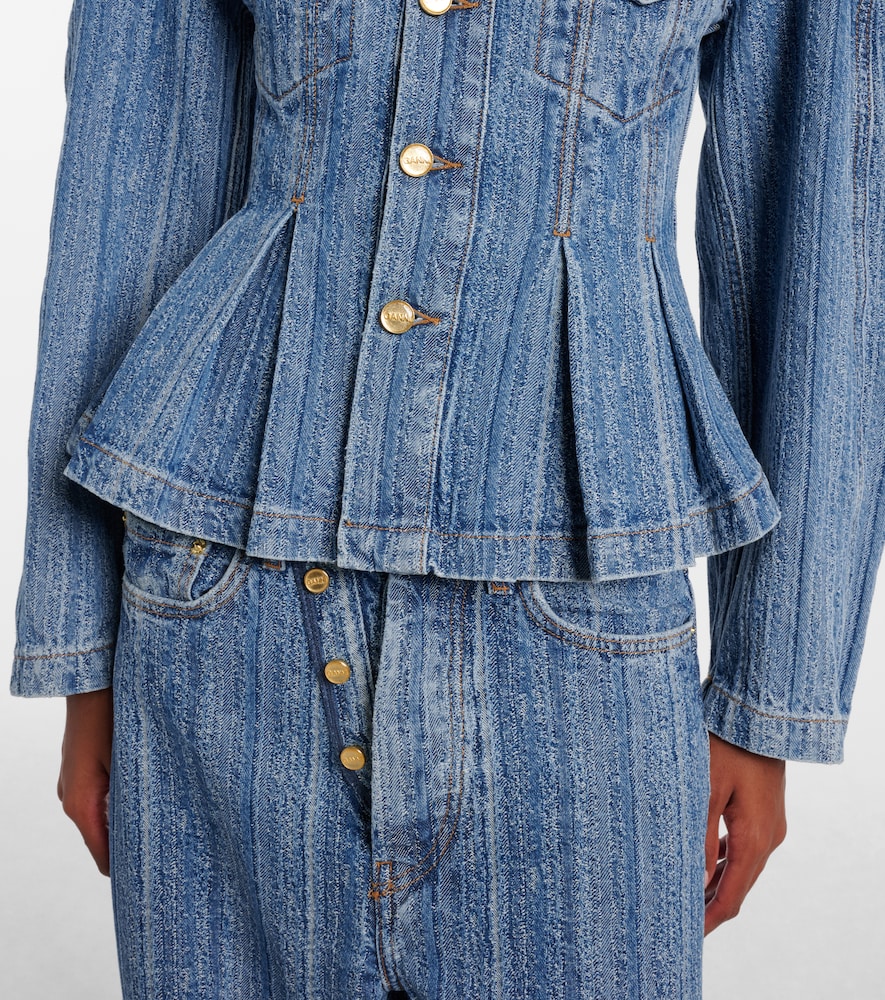  Ganni Ganni Peplum Denim Jacket 