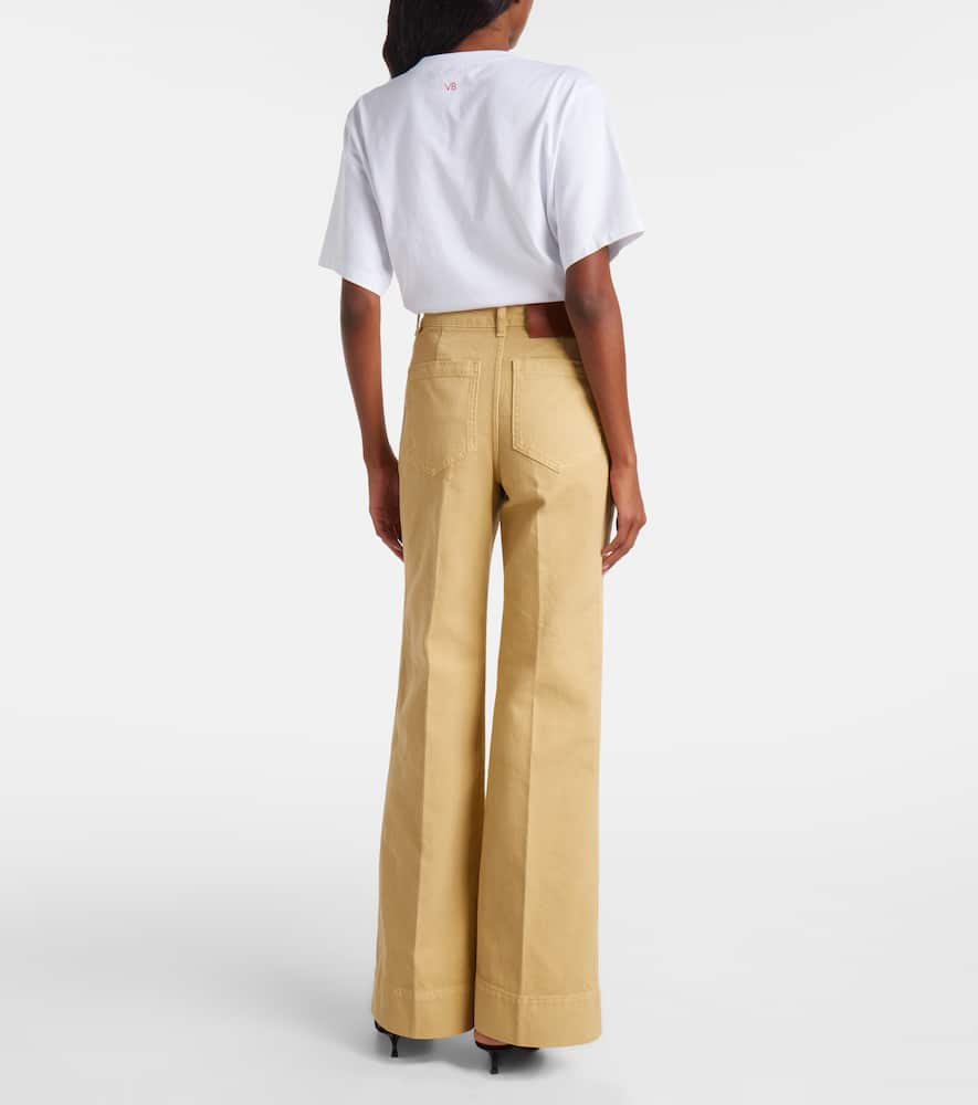 Victoria Beckham Alina High-rise Flared Jeans In Yellow