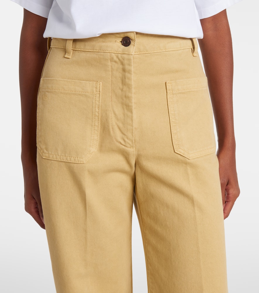 Victoria Beckham Alina High-rise Flared Jeans In Yellow