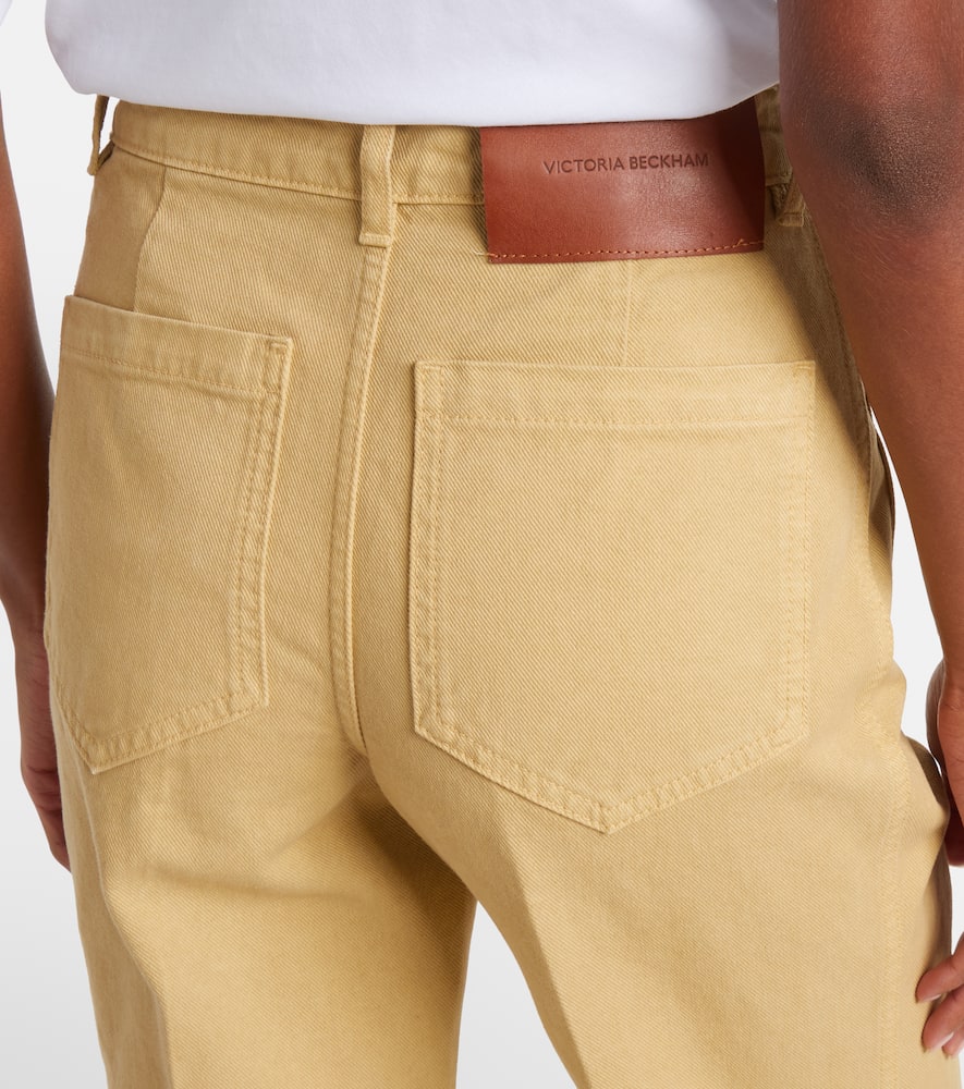 Victoria Beckham Alina High-rise Flared Jeans In Yellow