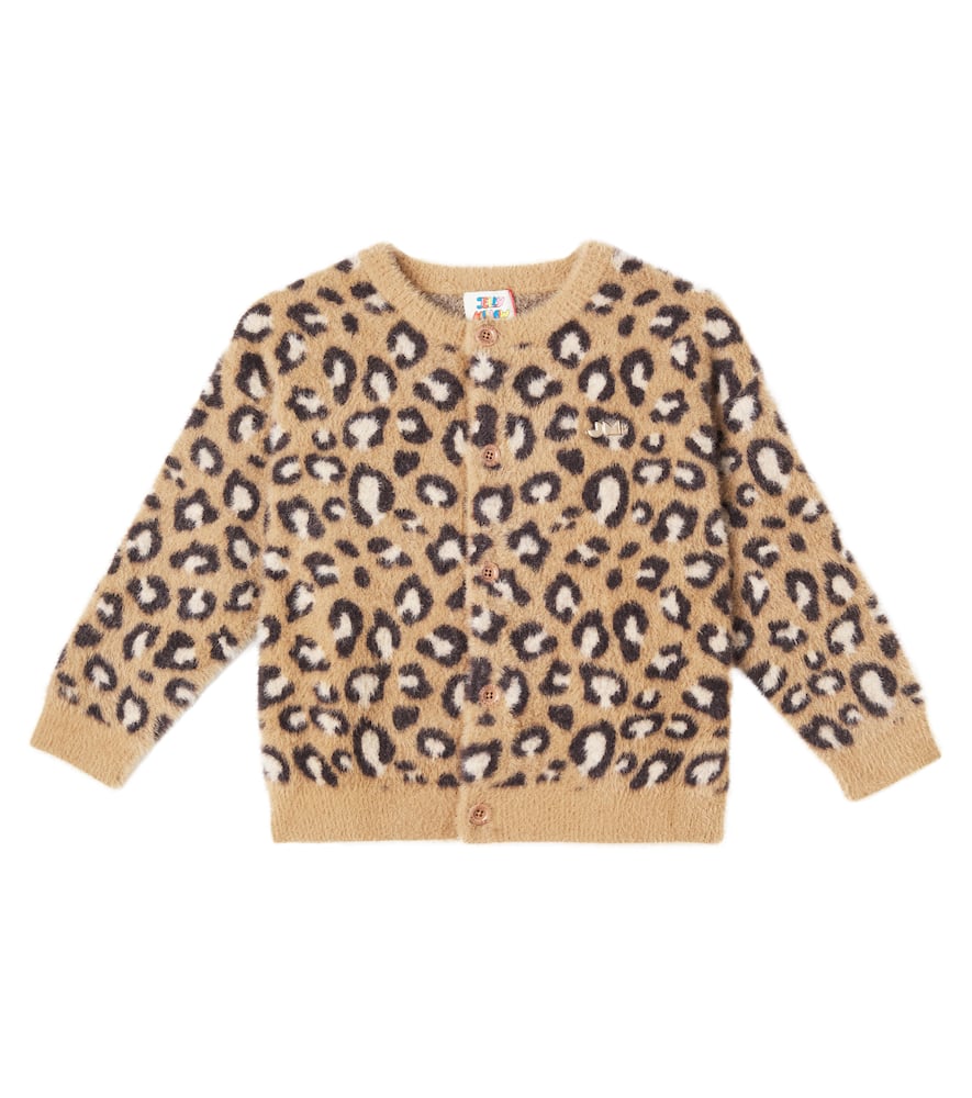 Jellymallow Leopard-print Cardigan In Brown