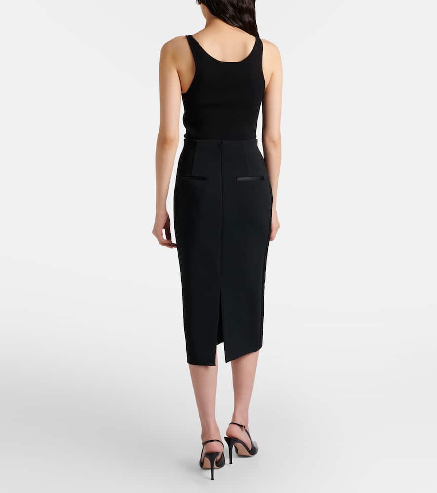 Max Mara Pece Crêpe Pencil Skirt In Black