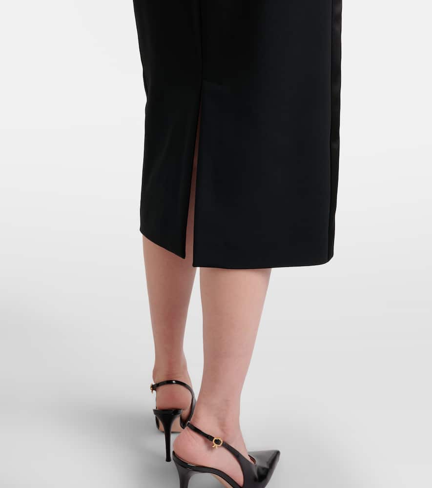 Max Mara Pece Crêpe Pencil Skirt In Black