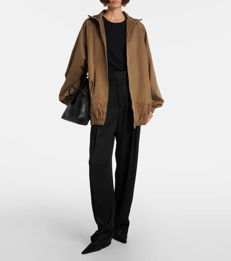 The Frankie Shop Baxter Oversized Blouson In Brown
