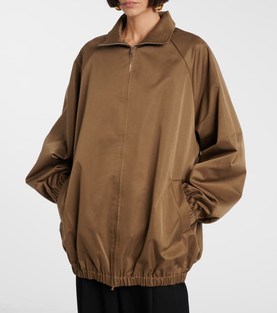 The Frankie Shop Baxter Oversized Blouson In Brown
