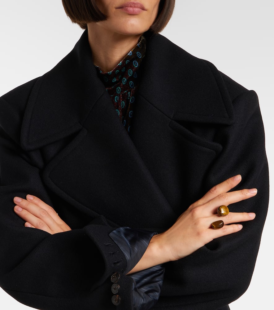 Dries Van Noten Embellished Open Ring In Brown