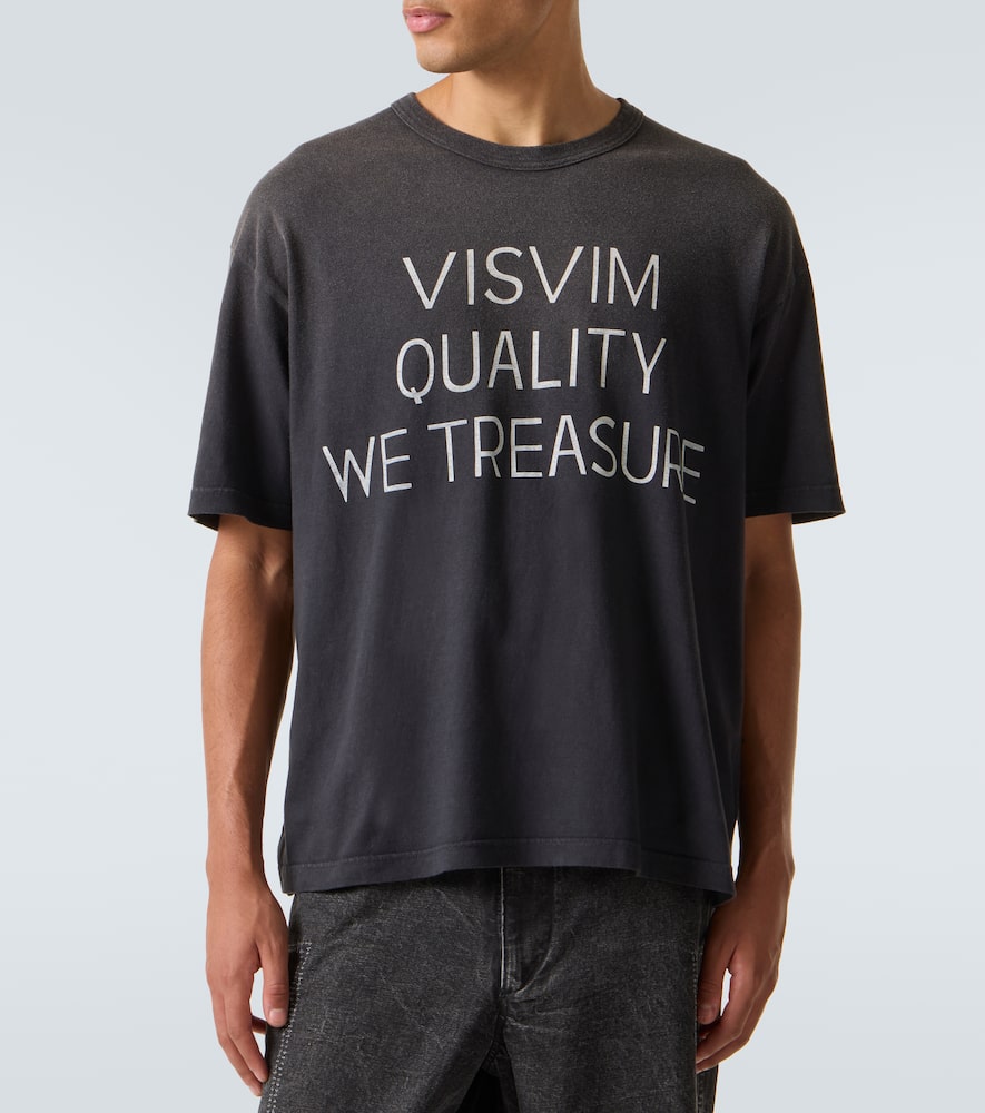 Visvim Jumbo Printed Cotton-blend T-shirt In Gray