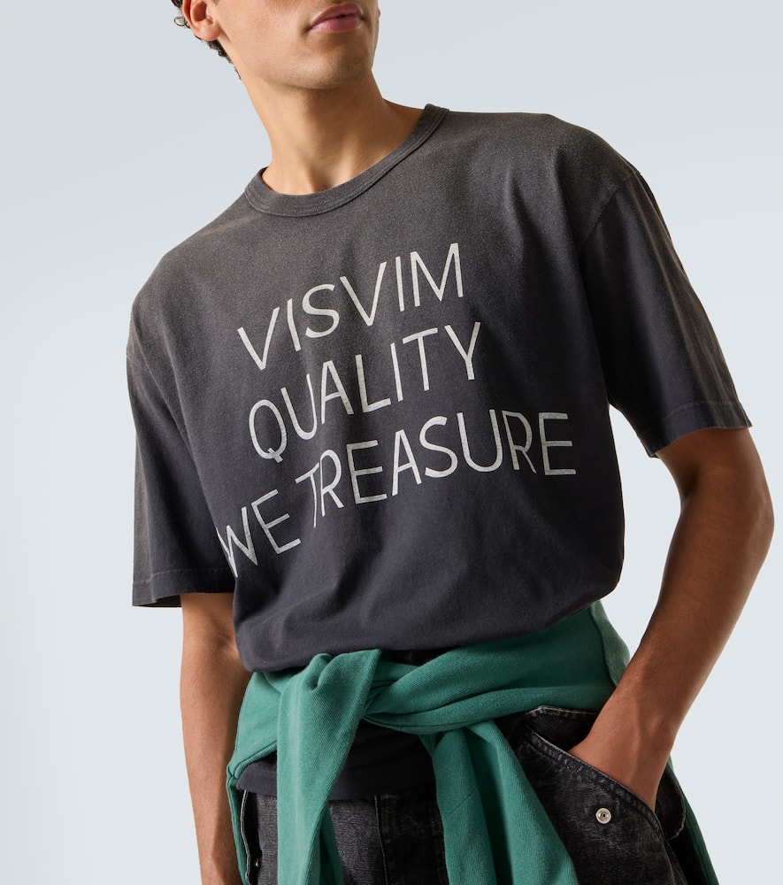 Visvim Jumbo Printed Cotton-blend T-shirt In Gray