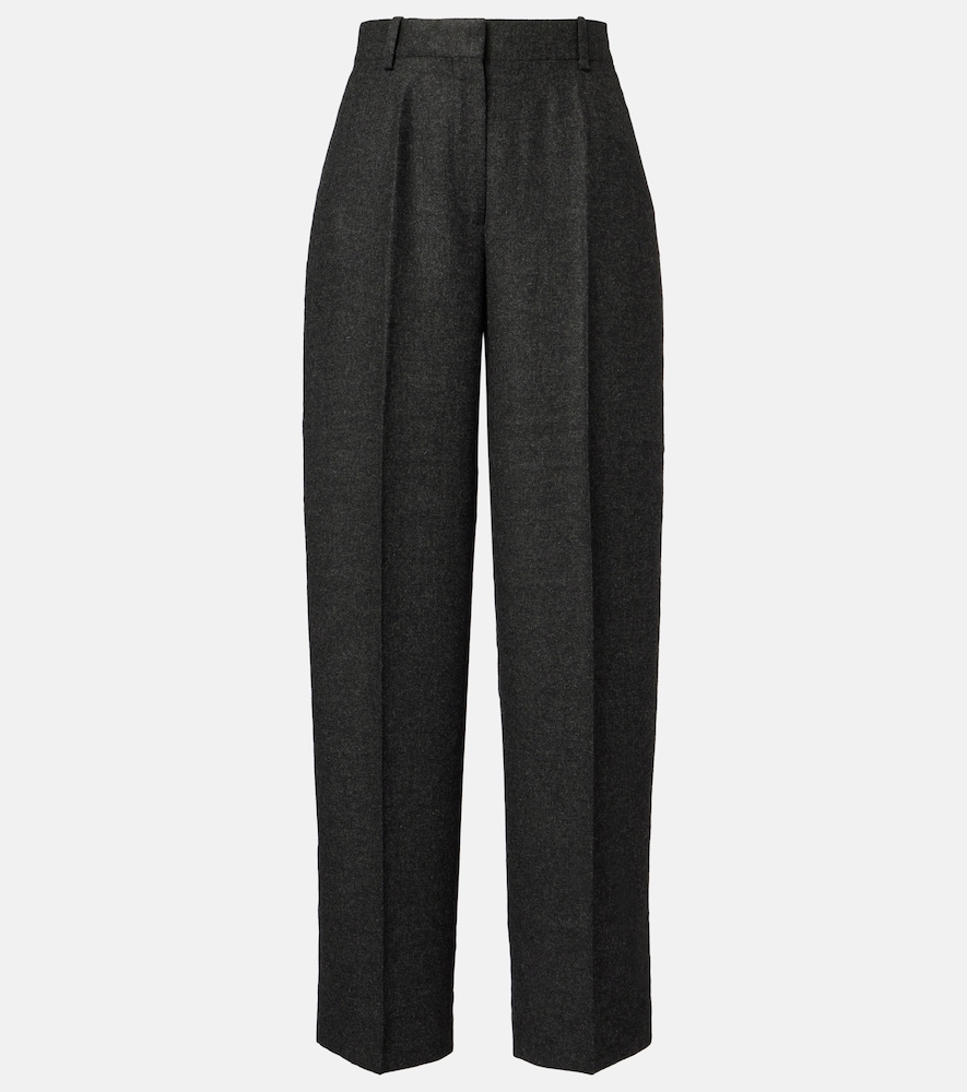 Toteme High-rise flannel wide-leg pants　Toteme ハイライズフランネルワイドレッグパンツ Toteme