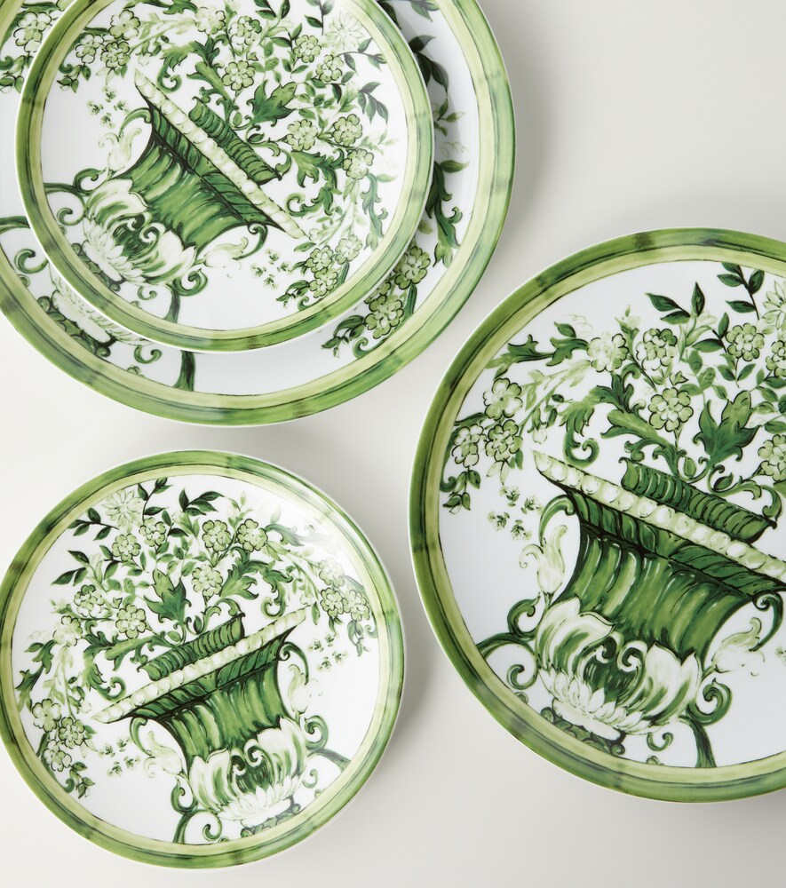  Dolce&gabbana Casa Dolce&gabbana Casa Majolica Set Of 2 Porcelain Dessert Plates 