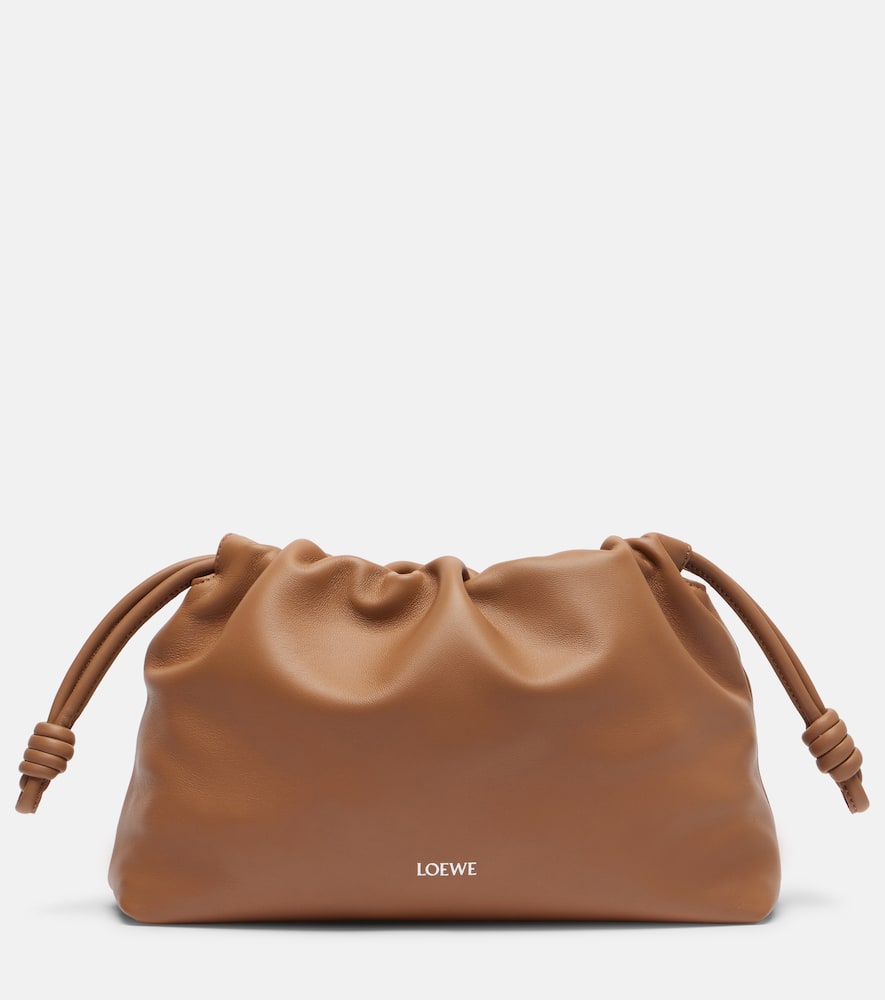 Loewe Flamenco Medium Leather Shoulder Bag In Brown