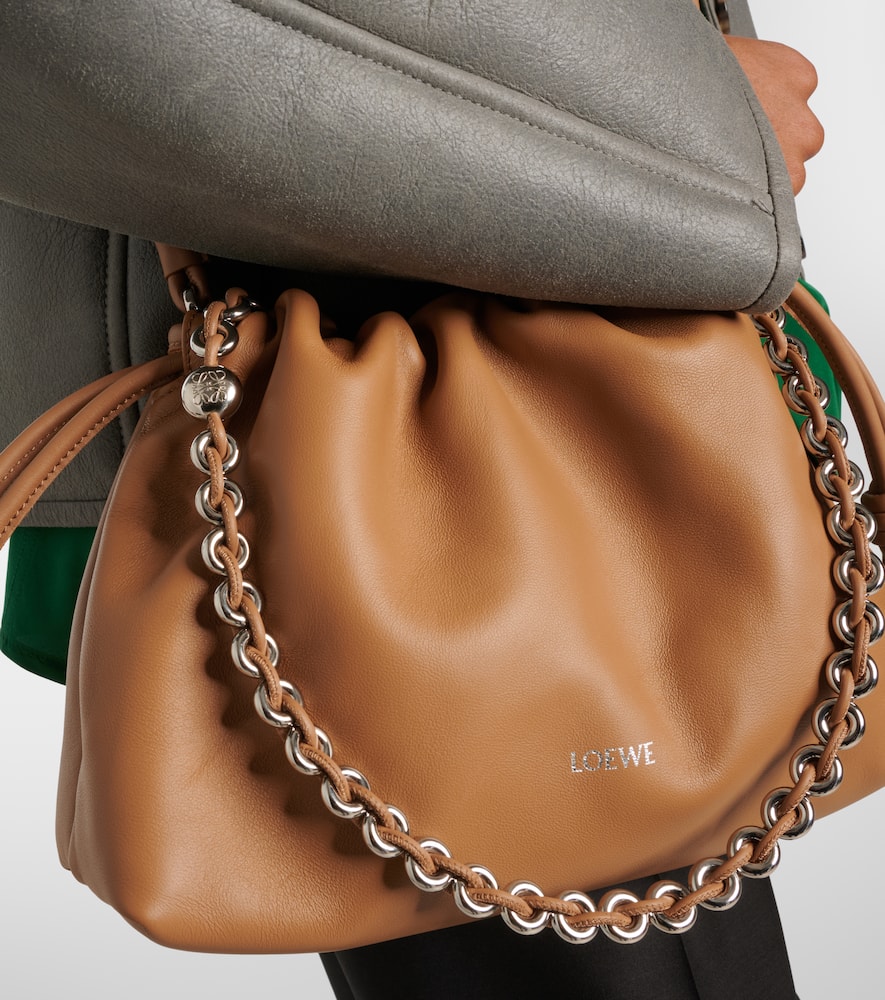 Loewe Flamenco Medium Leather Shoulder Bag In Brown