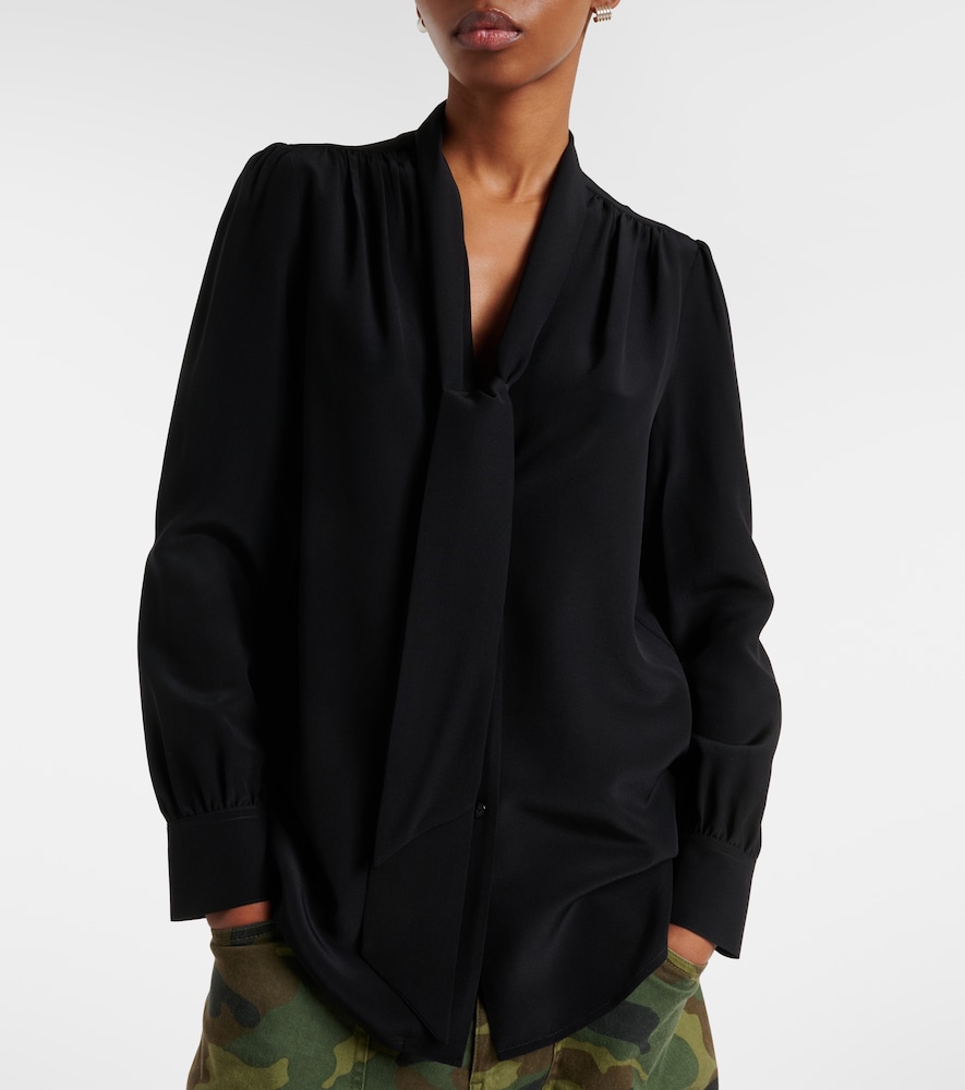 Colt Tie-Neck Silk Blouse