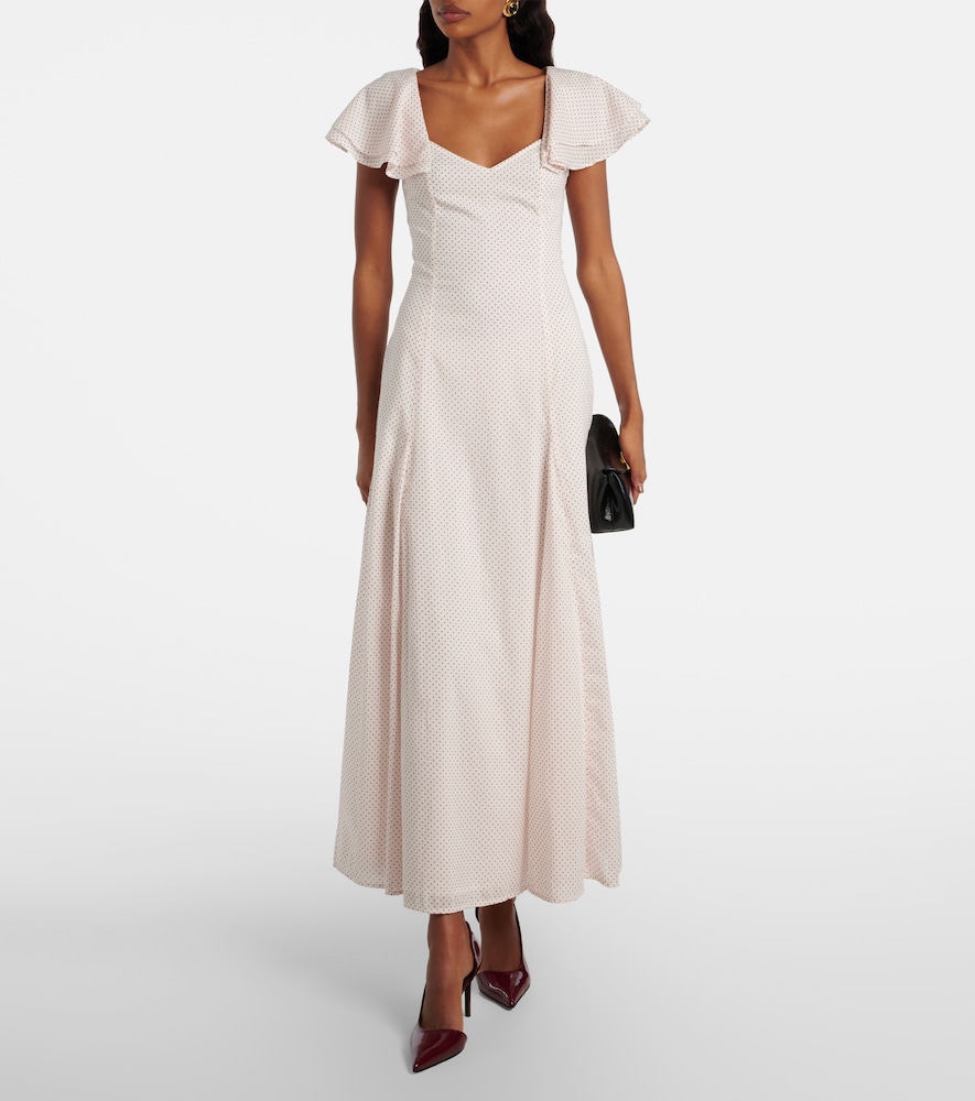 Posse Marlowe polka-dot cotton maxi dress