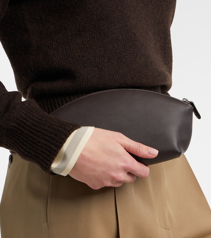 The Row Melinda leather clutch