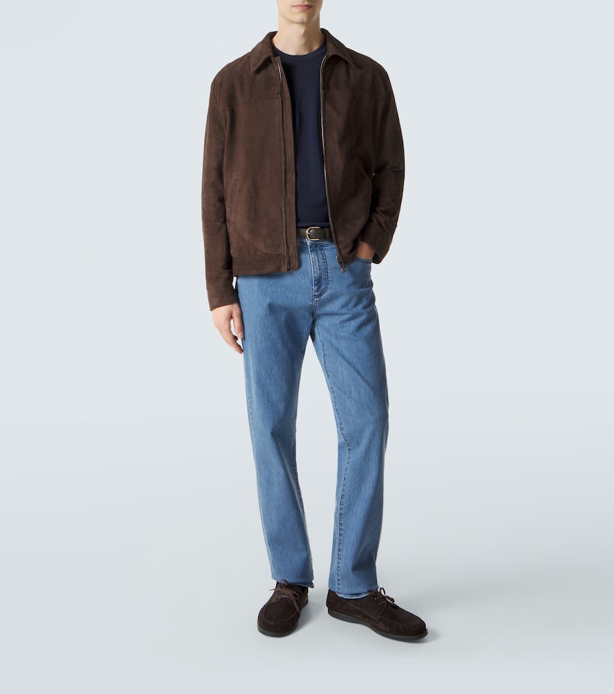  Canali Canali Blouson Aus Veloursleder 