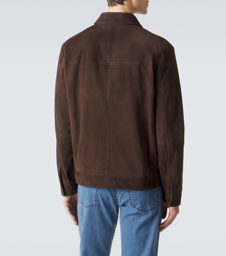 Suede Blouson Jacket