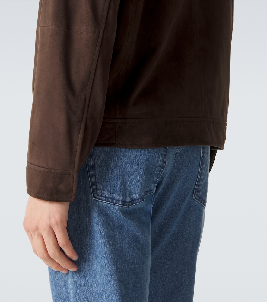 Suede Blouson Jacket