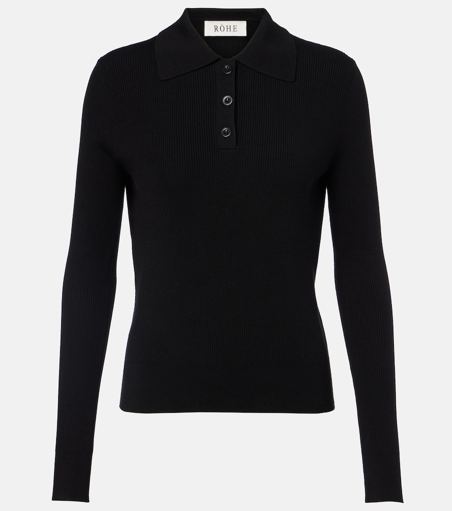 Rohe Róhe Ribbed-knit polo shirt