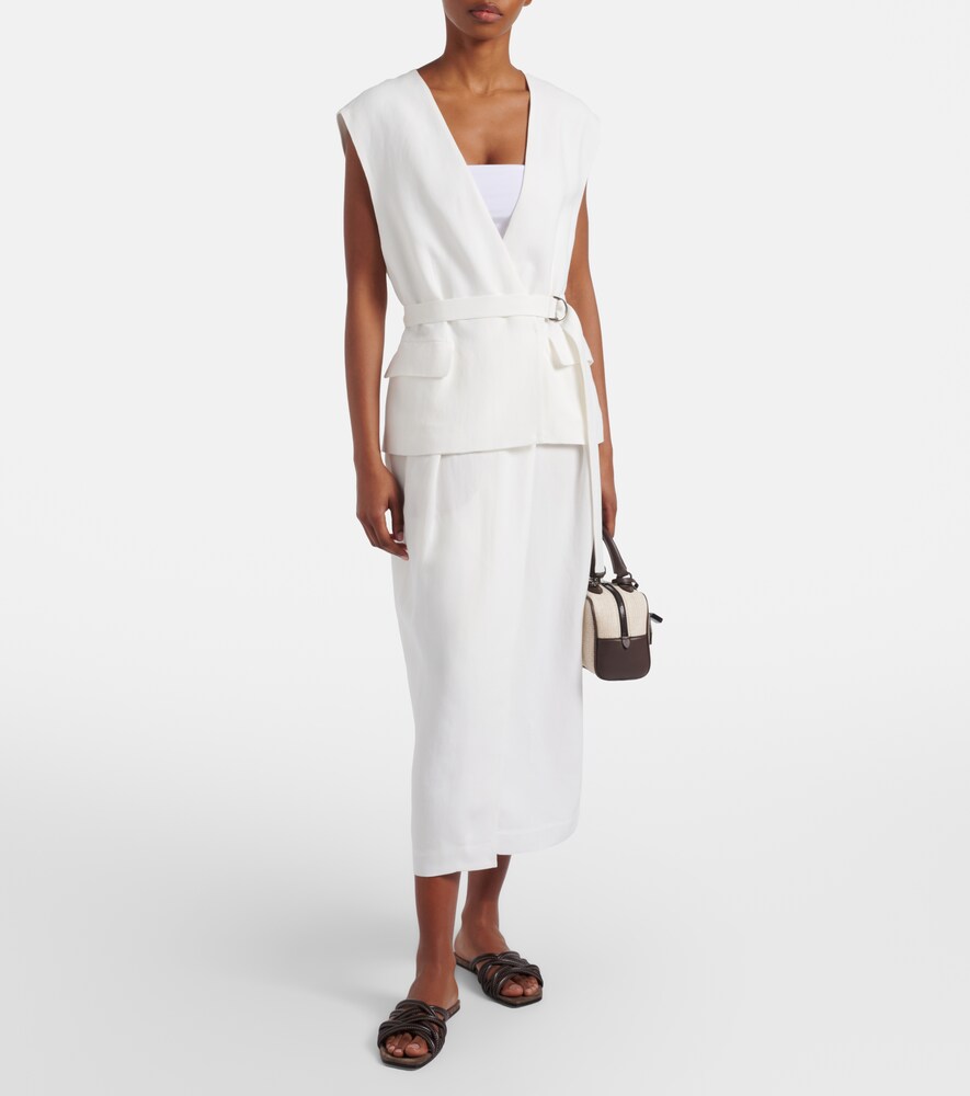 Brunello Cucinelli Belted wrap dress