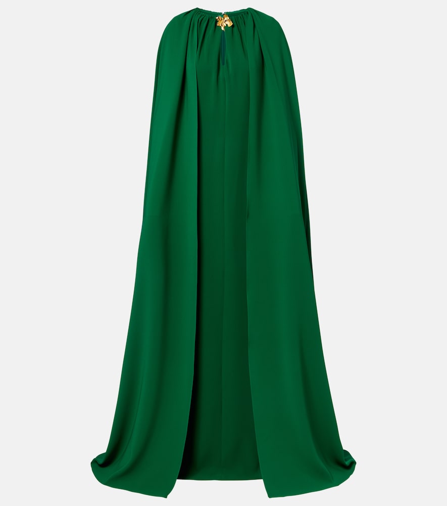 Oscar de la Renta Cyclamen silk-blend georgette kaftan