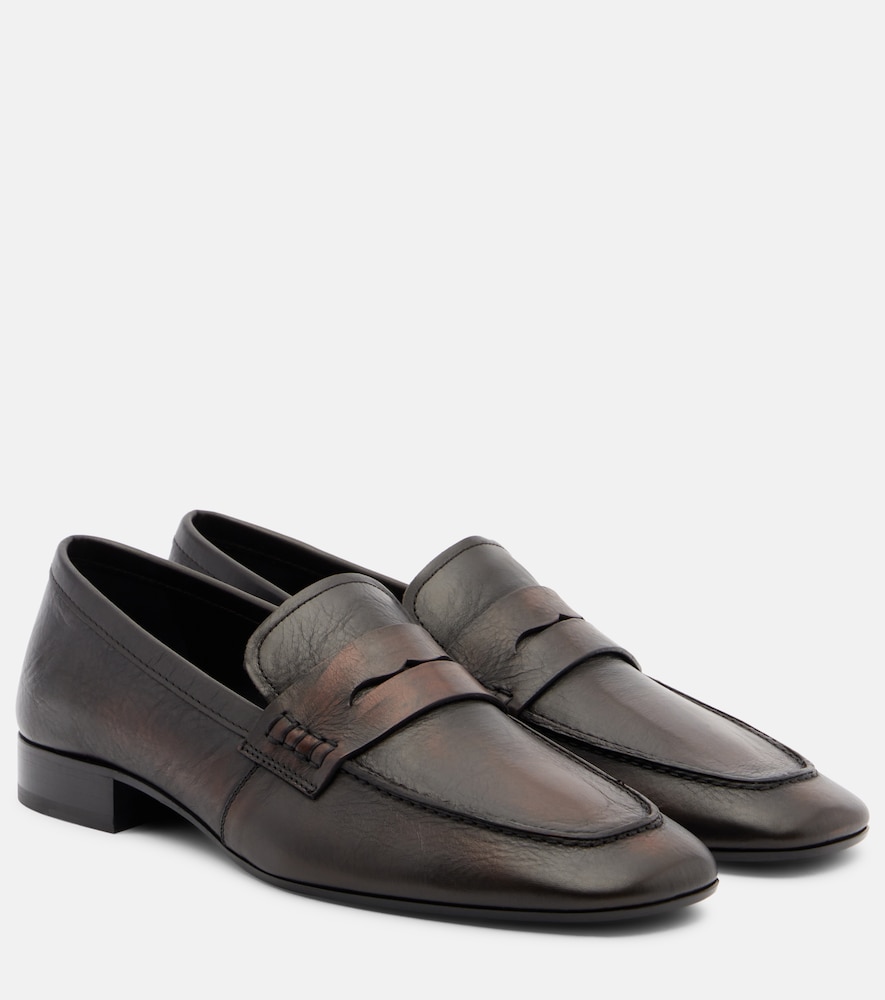 Dries Van Noten Women's Brown Leather Penny Loafers UK Size 5 - Mytheresa