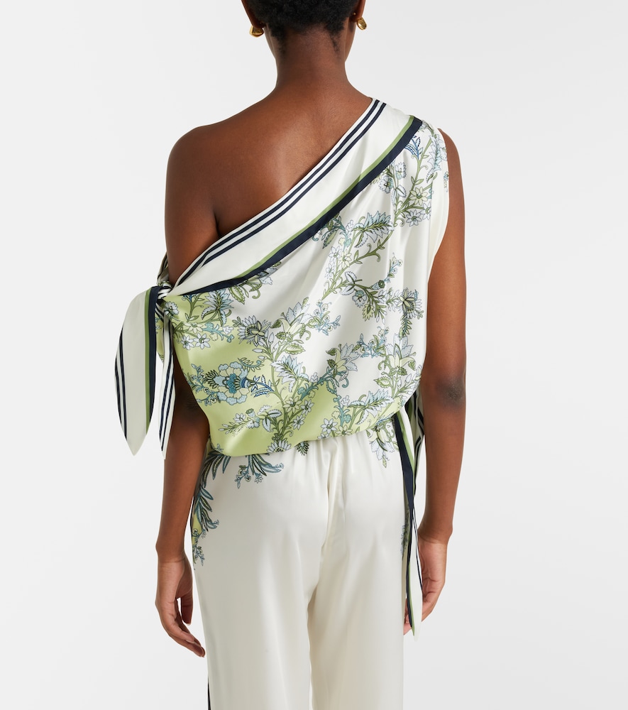  Veronica Beard Veronica Beard Bedrucktes One-shoulder-top Tari Aus Twill 