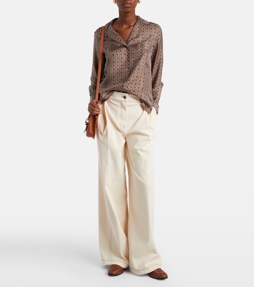 Amito Leather-Trimmed Raffia Mules