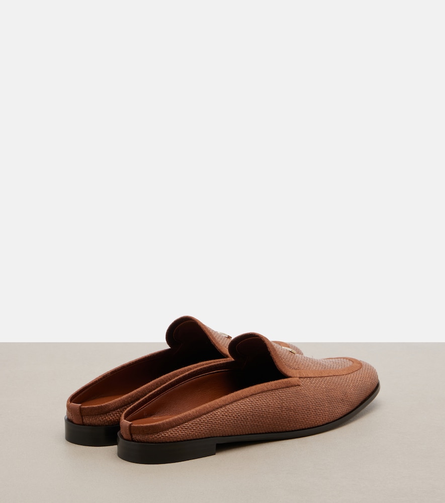  Max Mara Max Mara Mules Amito De Rafia Con Piel 
