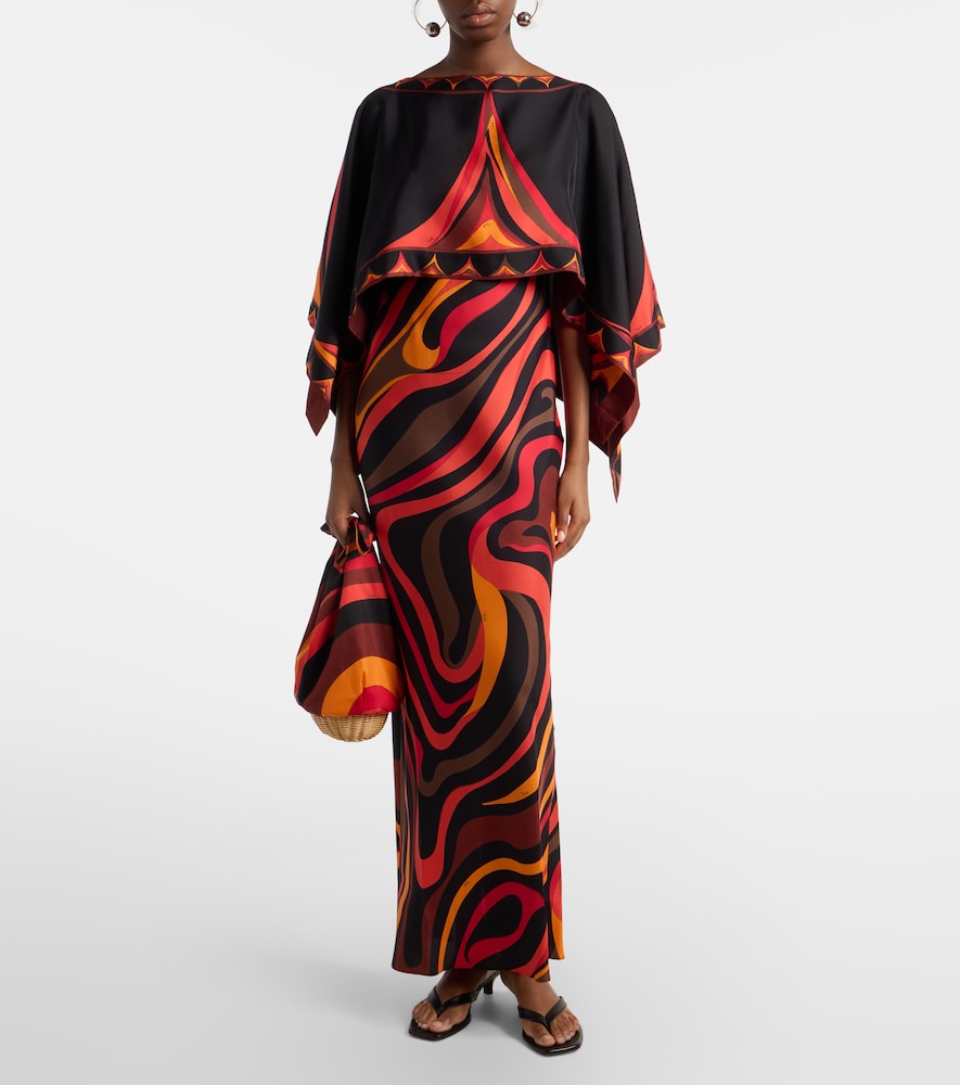  Pucci Pucci Robe Marmo And Fari Aus Seiden-twill 