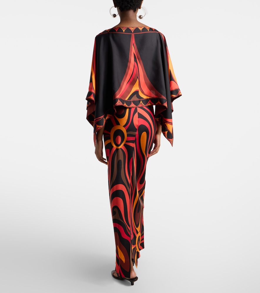  Pucci Pucci Robe Marmo And Fari Aus Seiden-twill 
