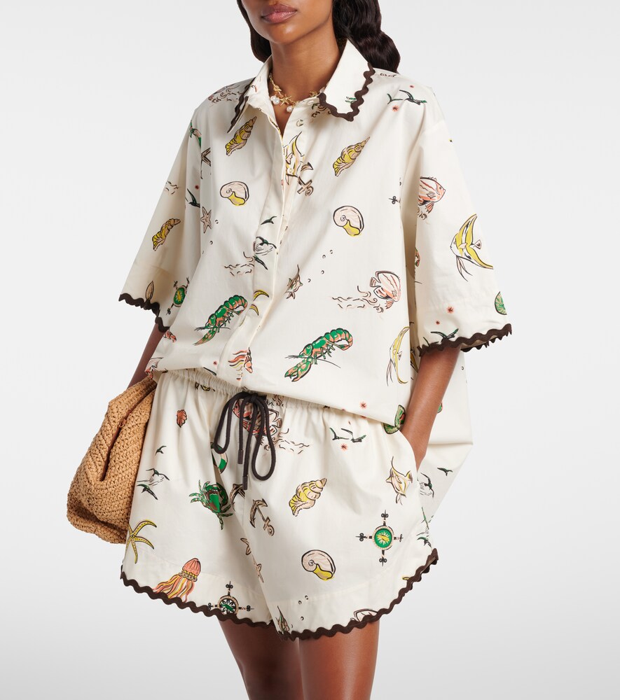  Alemais Alemais Printed Oversized Cotton Shirt 