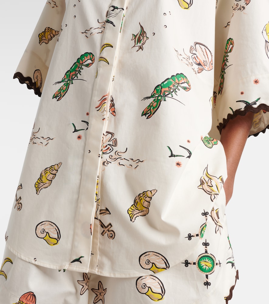 Alémais Printed Oversized Cotton Shirt