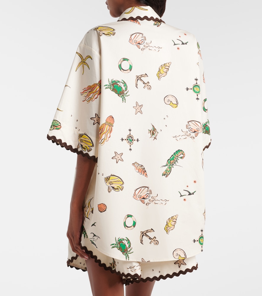  Alemais Alemais Printed Oversized Cotton Shirt 