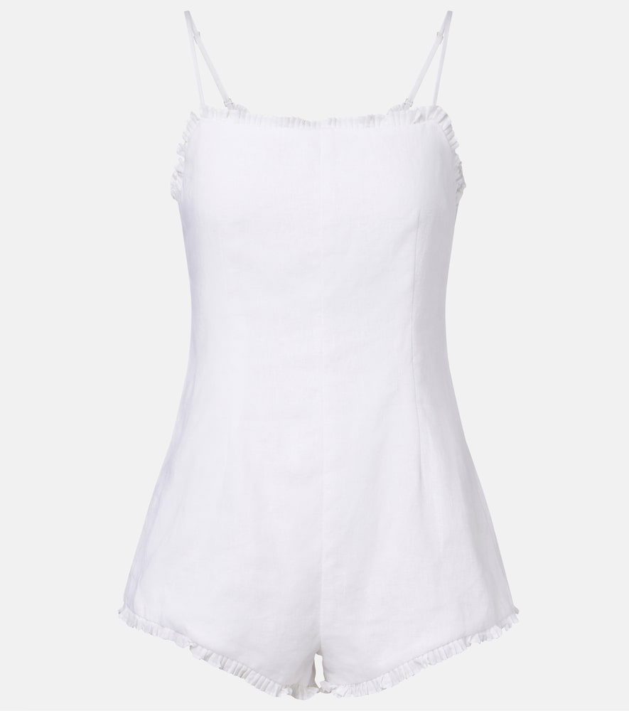 Playsuit Florence in lino con volant